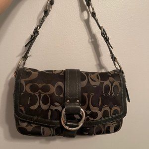 Coach Shoulder Purse Leather Black